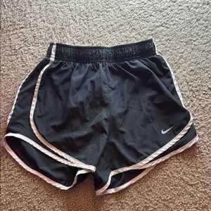 Nike Women's dark gray and White Athletic Shorts
